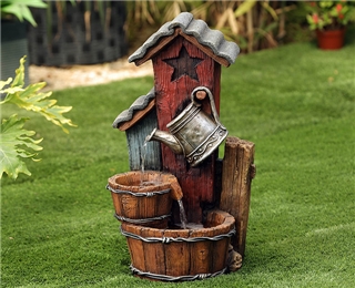 Bird house fountain